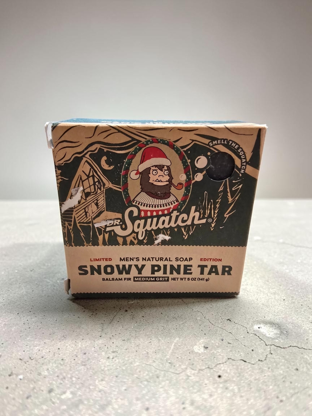 Dr. Squatch Snowy Pine Tar Soap | Limited Edition | 5 oz | New